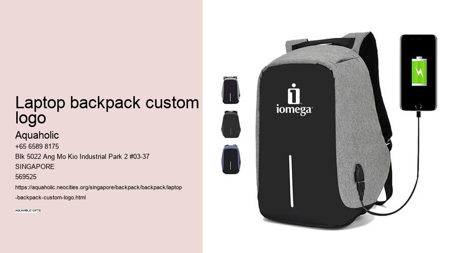 laptop backpack custom logo